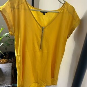 Express Yellow Zippered Blouse